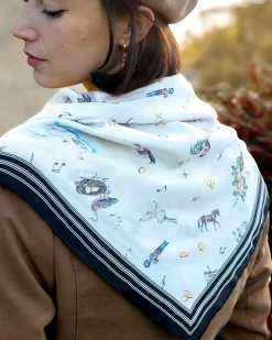 Sale Fable England 12 Days of Christmas Square Scarf