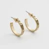 Best Fable England Acorn Leaf & Pearl Hoop Earrings