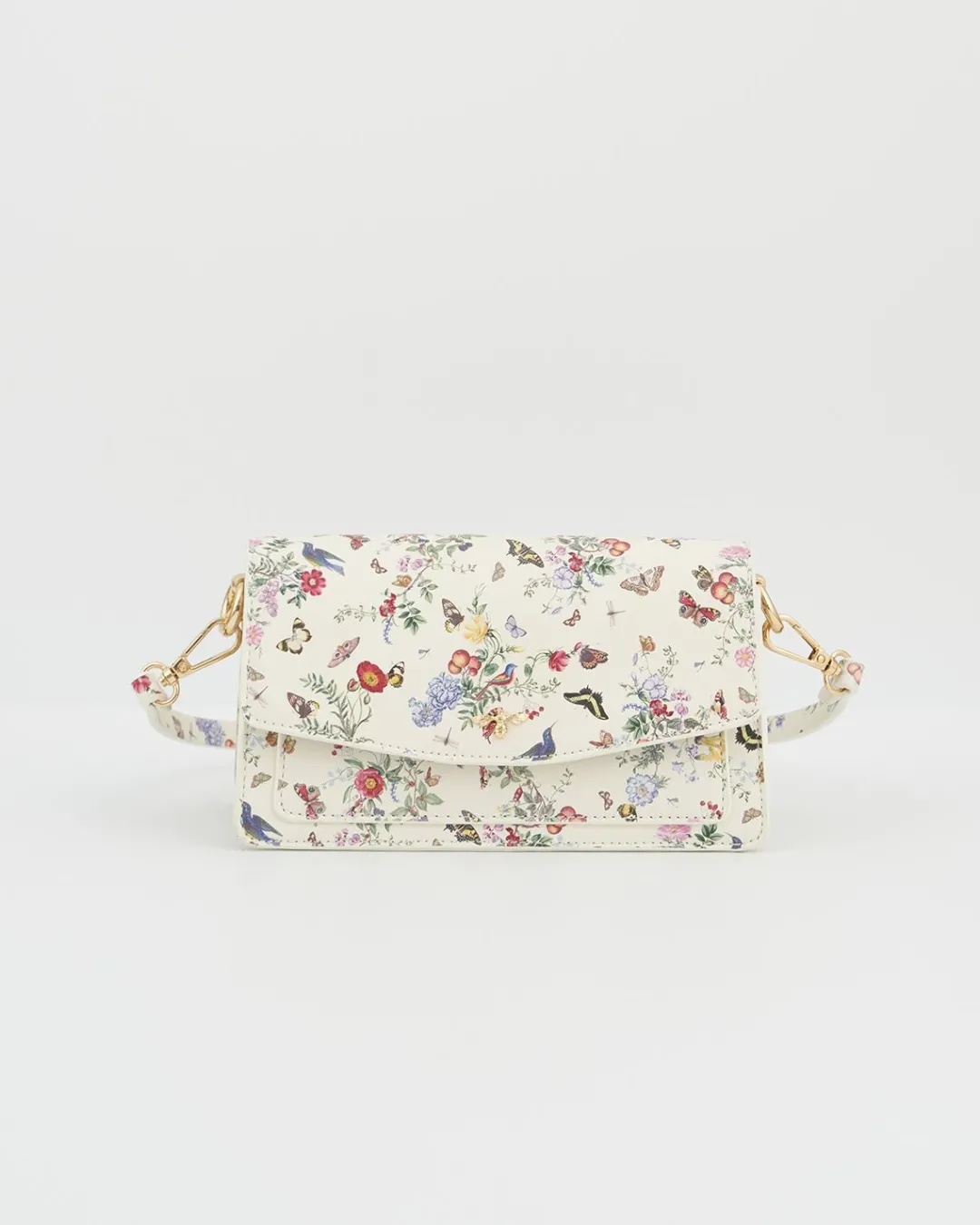 Fashion Fable England Alice Garden Ivory Shoulder Purse
