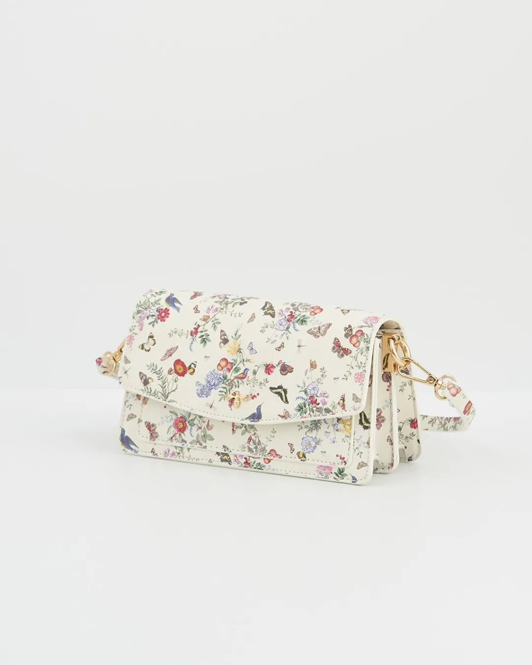 Fashion Fable England Alice Garden Ivory Shoulder Purse