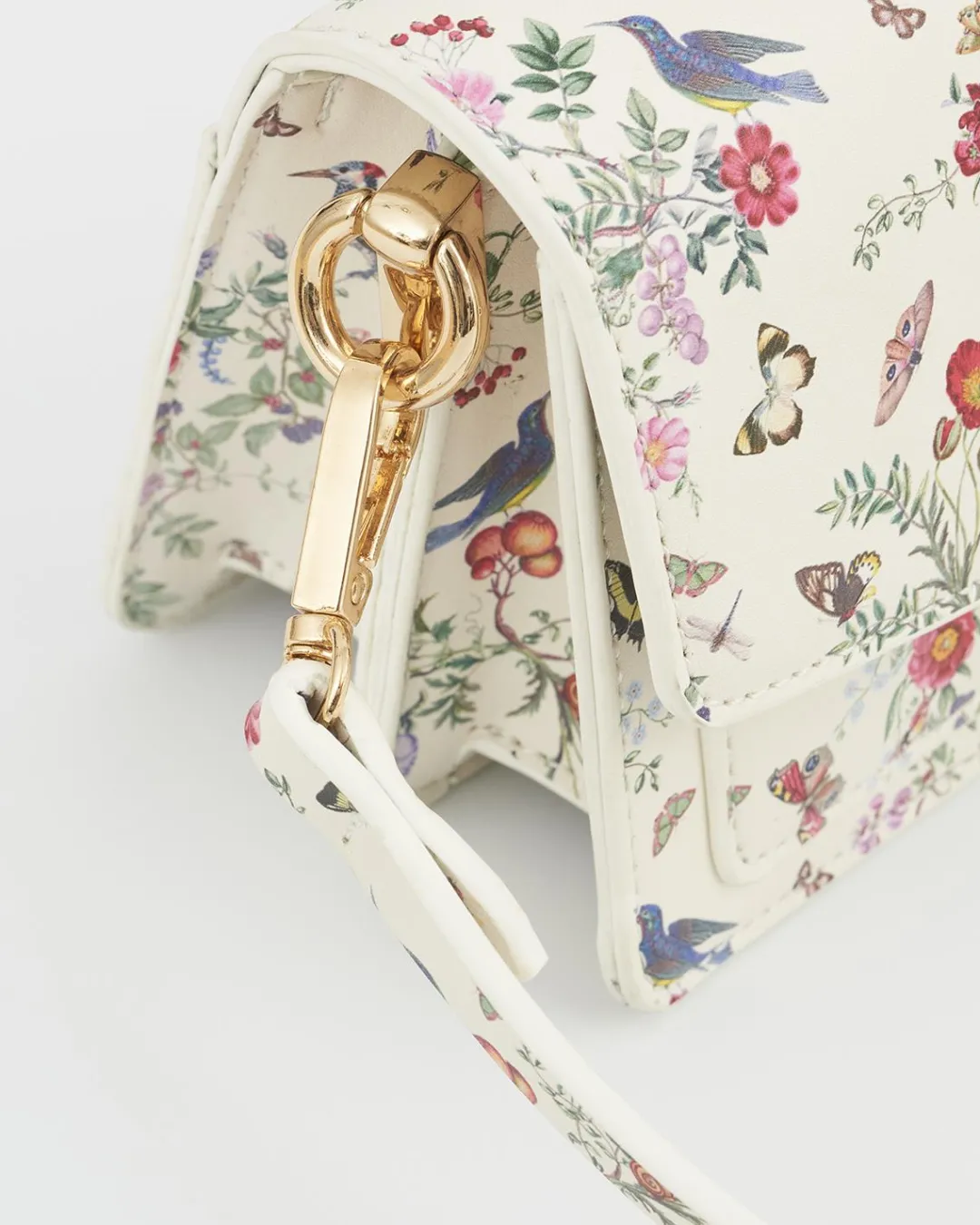 Fashion Fable England Alice Garden Ivory Shoulder Purse