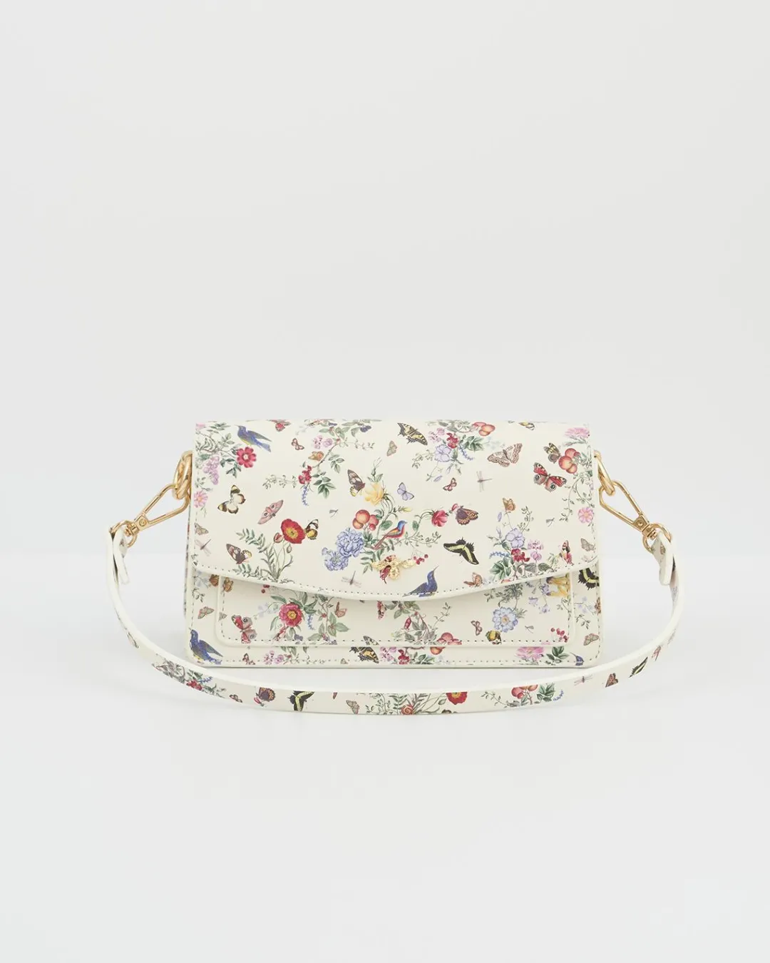 Fashion Fable England Alice Garden Ivory Shoulder Purse