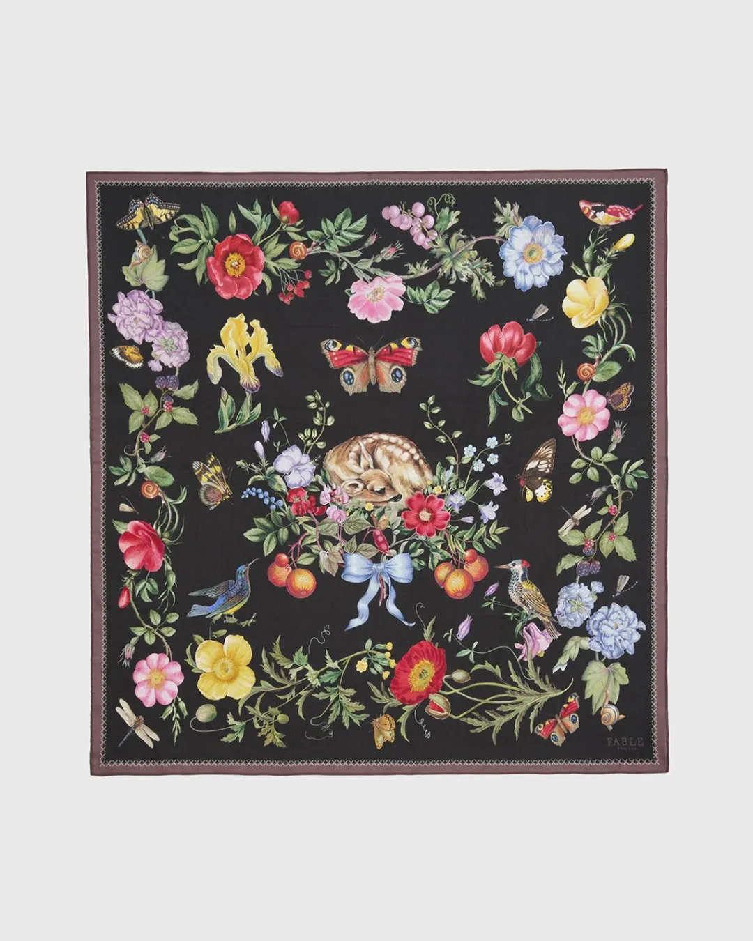 Outlet Fable England Alice's Garden Square Scarf