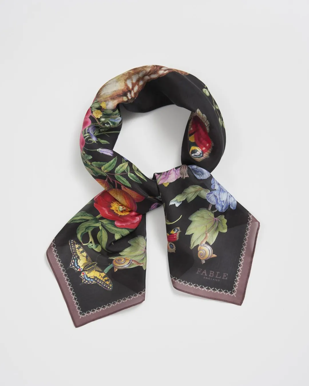 Outlet Fable England Alice's Garden Square Scarf