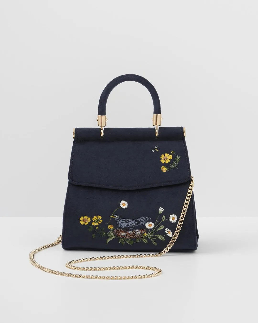 Hot Fable England Blackbird Mini Top Handle Purse