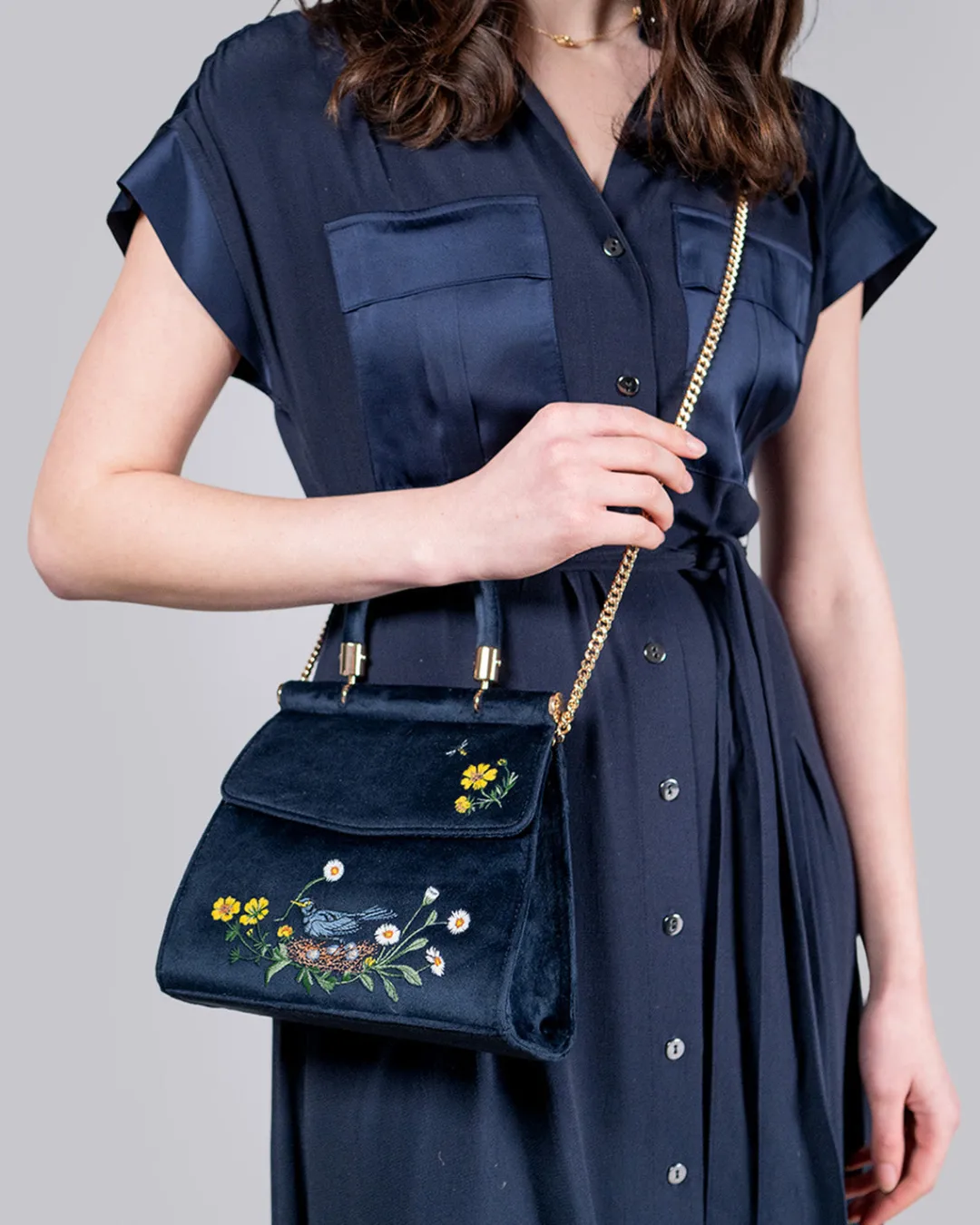 Hot Fable England Blackbird Mini Top Handle Purse