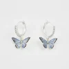 Sale Fable England Blue Butterfly Silver Earrings