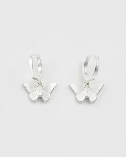 Sale Fable England Blue Butterfly Silver Earrings