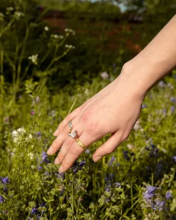 Hot Fable England Blue Forget Me Not Ring