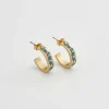 Sale Fable England Blue Forget-Me-Not Hoop Earings
