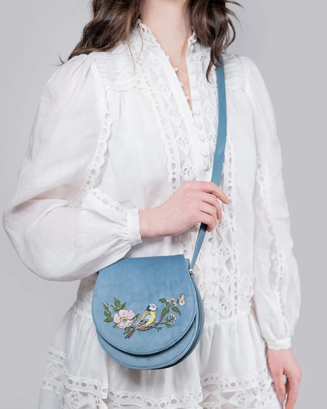 Outlet Fable England Blue Tit Saddle Purse