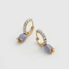 Hot Fable England Bluebell Charm Huggie Earrings