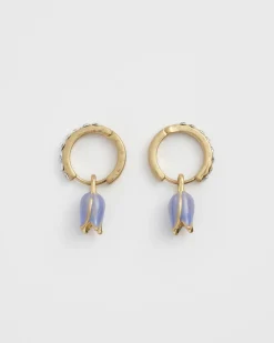 Hot Fable England Bluebell Charm Huggie Earrings