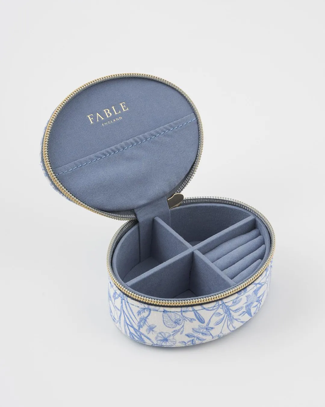 Online Fable England Bunny Blues Oval Jewelry Box