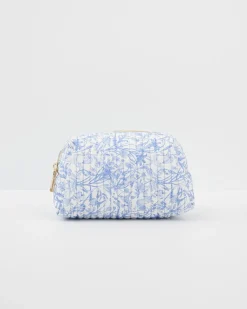 Online Fable England Bunny Blues Small Quilted Makeup Bag