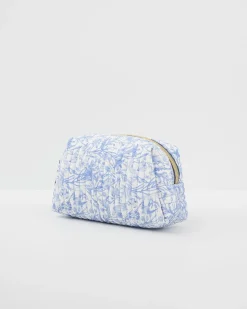 Online Fable England Bunny Blues Small Quilted Makeup Bag