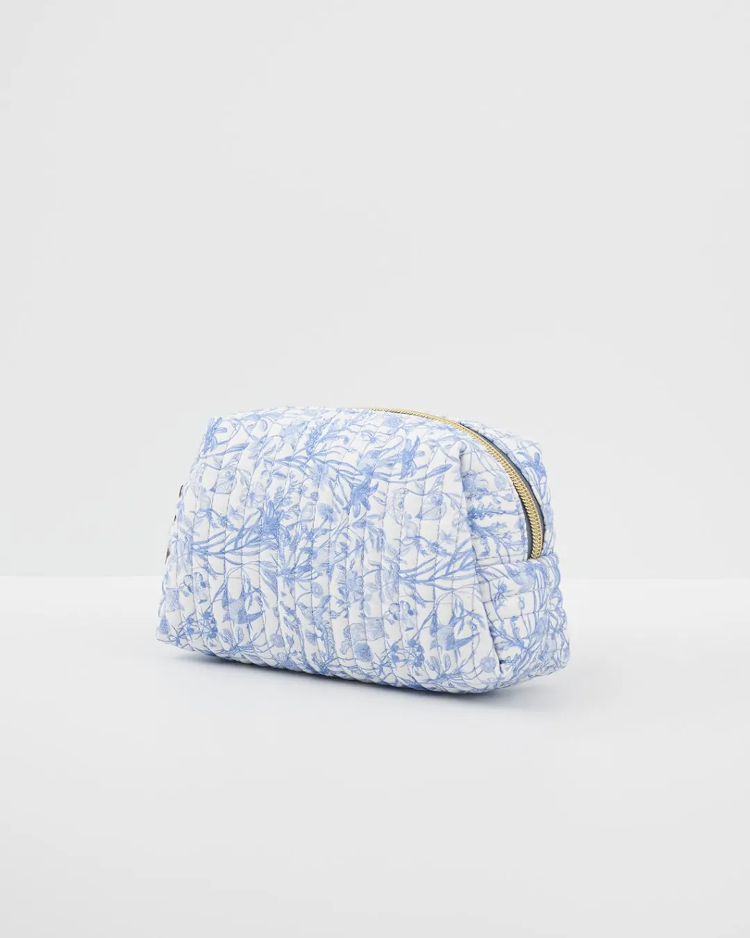 Online Fable England Bunny Blues Small Quilted Makeup Bag