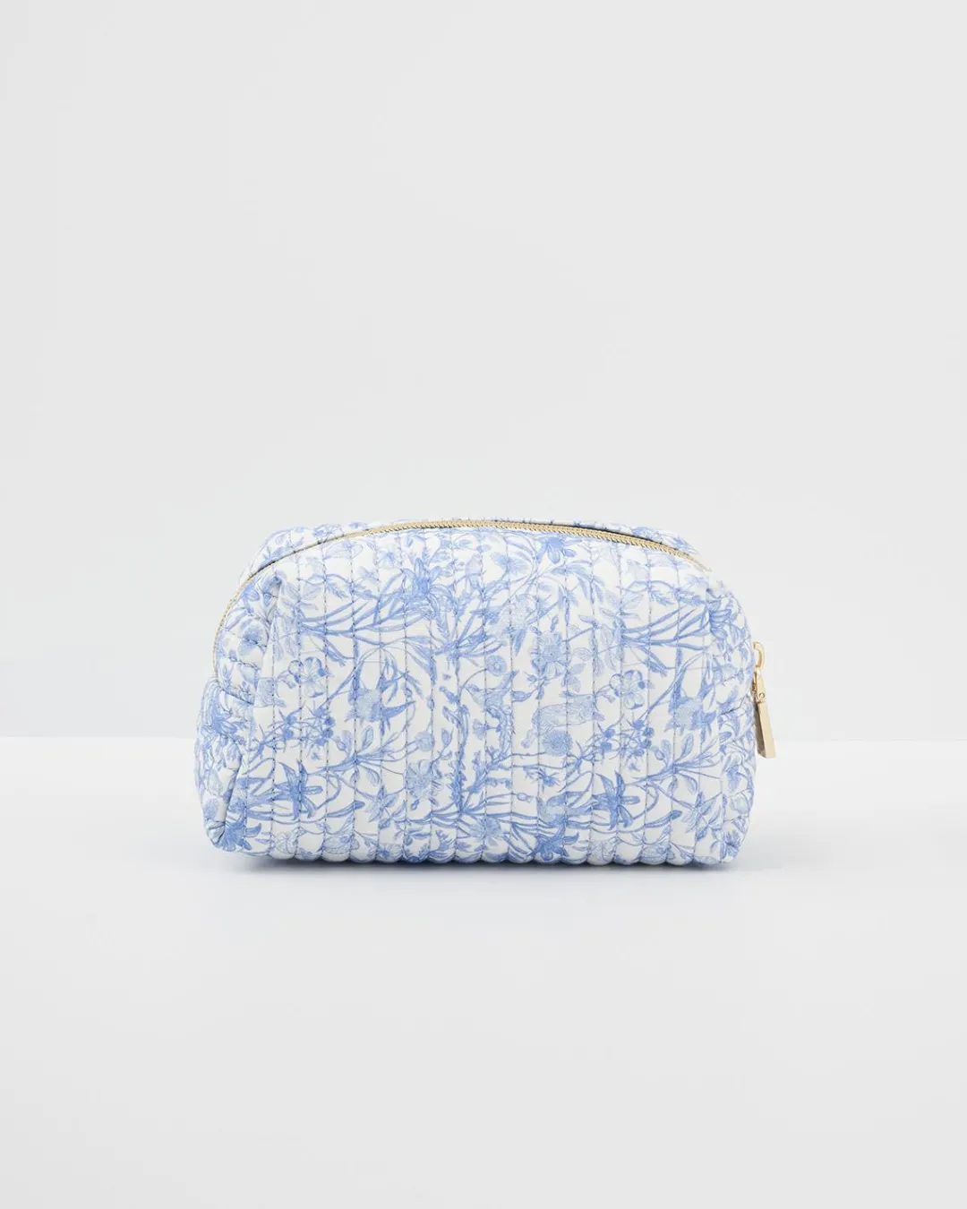 Online Fable England Bunny Blues Small Quilted Makeup Bag