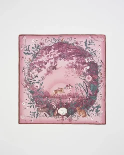 New Fable England Bunny Narrative Square Scarf