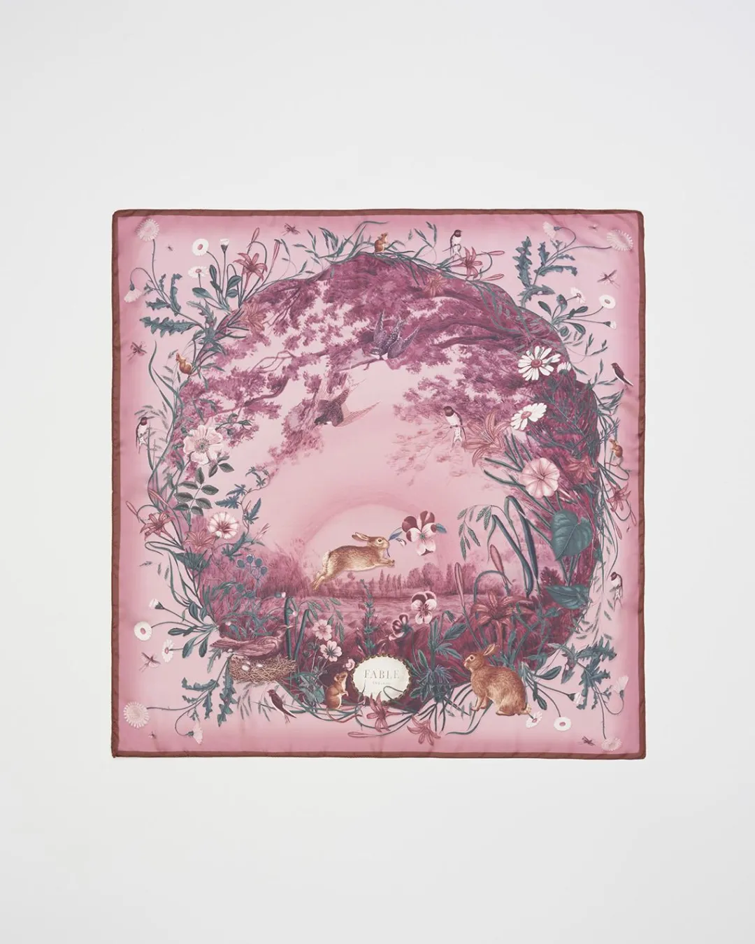 New Fable England Bunny Narrative Square Scarf