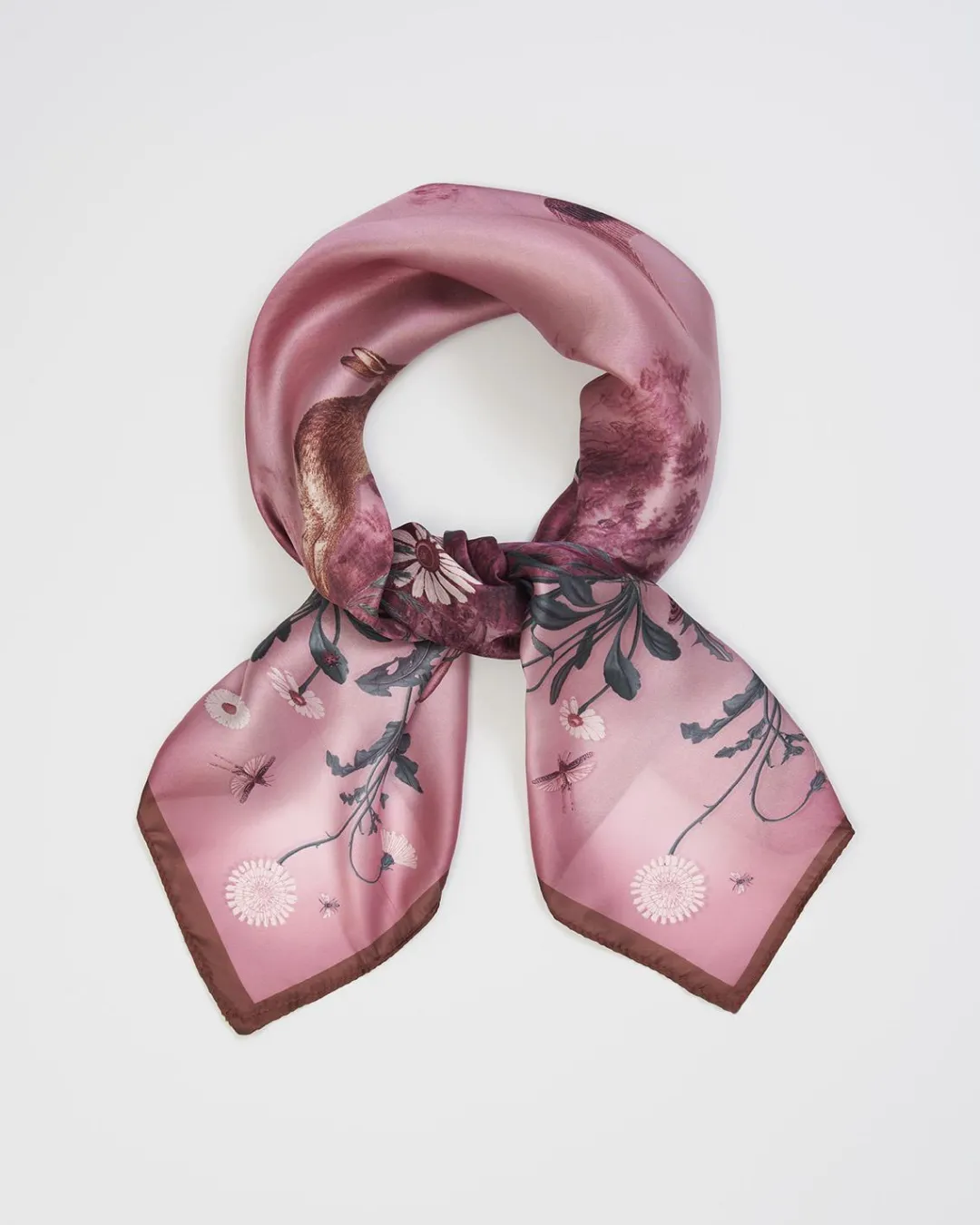 New Fable England Bunny Narrative Square Scarf