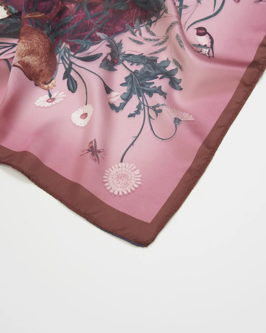 New Fable England Bunny Narrative Square Scarf