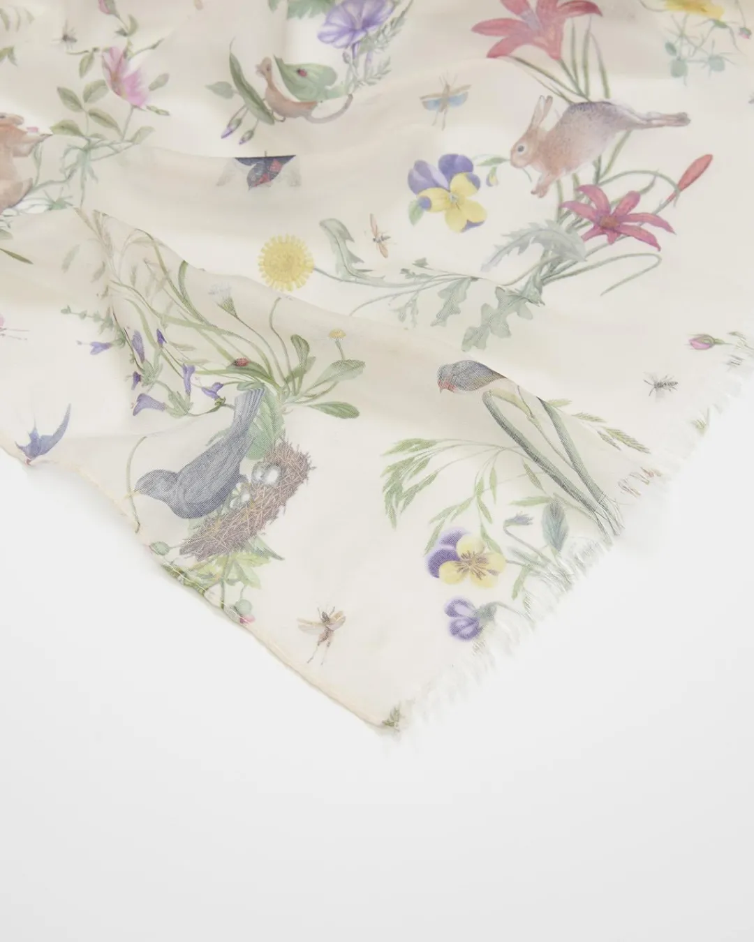 New Fable England Bunny Toile Lightweight Scarf