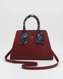 Online Fable England Burgundy Large Structured Tote
