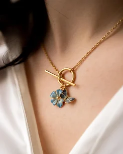 Sale Fable England Butterfly & Flower Necklace