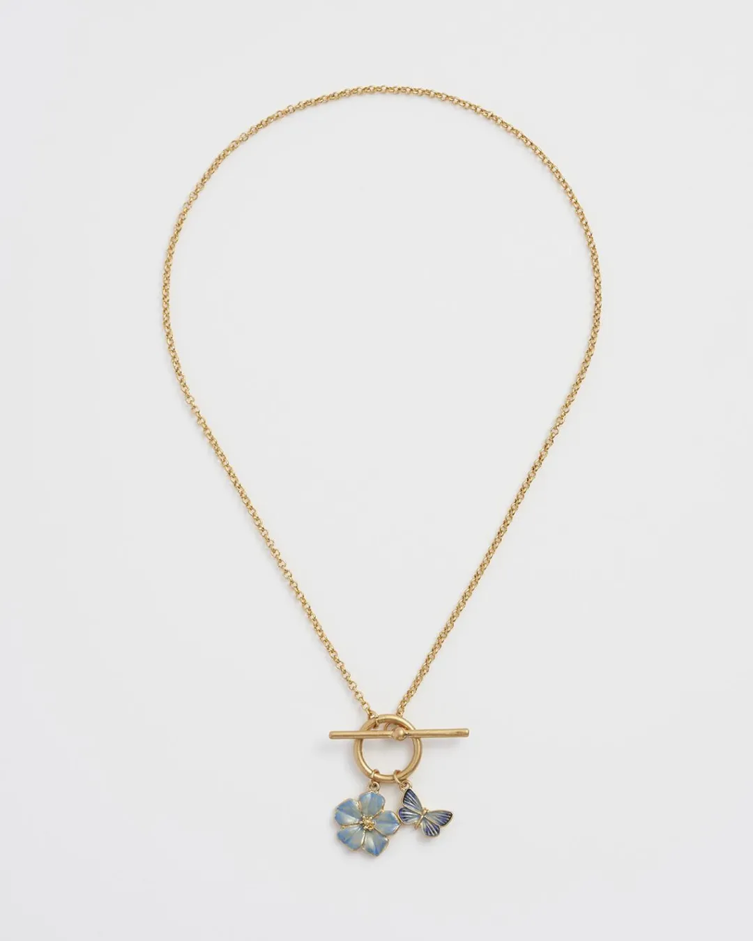 Sale Fable England Butterfly & Flower Necklace