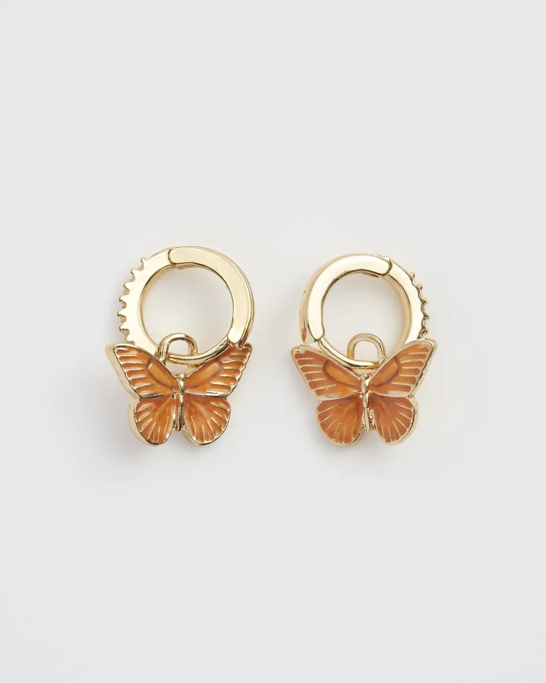 Clearance Fable England Butterfly Huggie Earrings