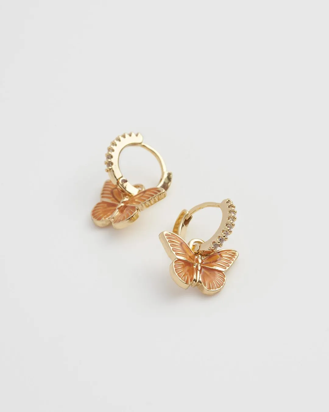 Clearance Fable England Butterfly Huggie Earrings