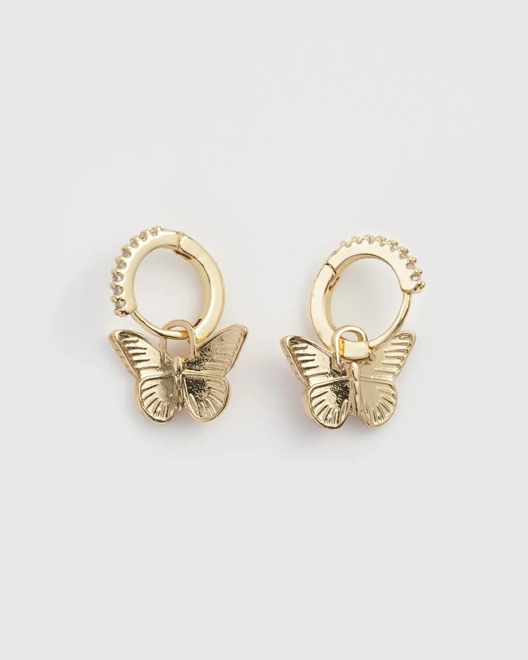 Clearance Fable England Butterfly Huggie Earrings