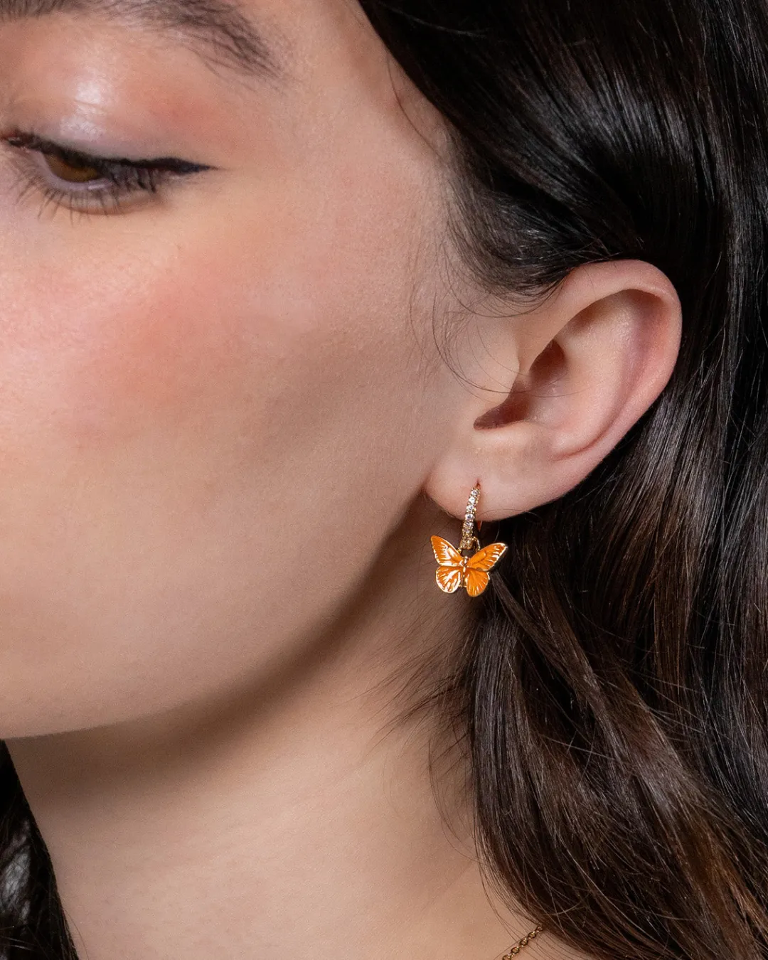 Clearance Fable England Butterfly Huggie Earrings