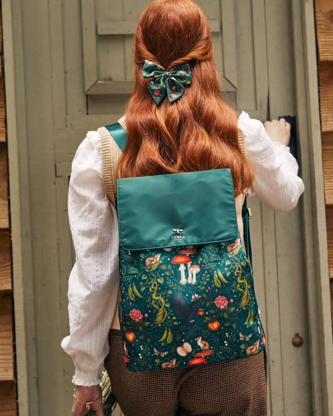 Sale Fable England Catherine Rowe Into The Woods Backpack - Green