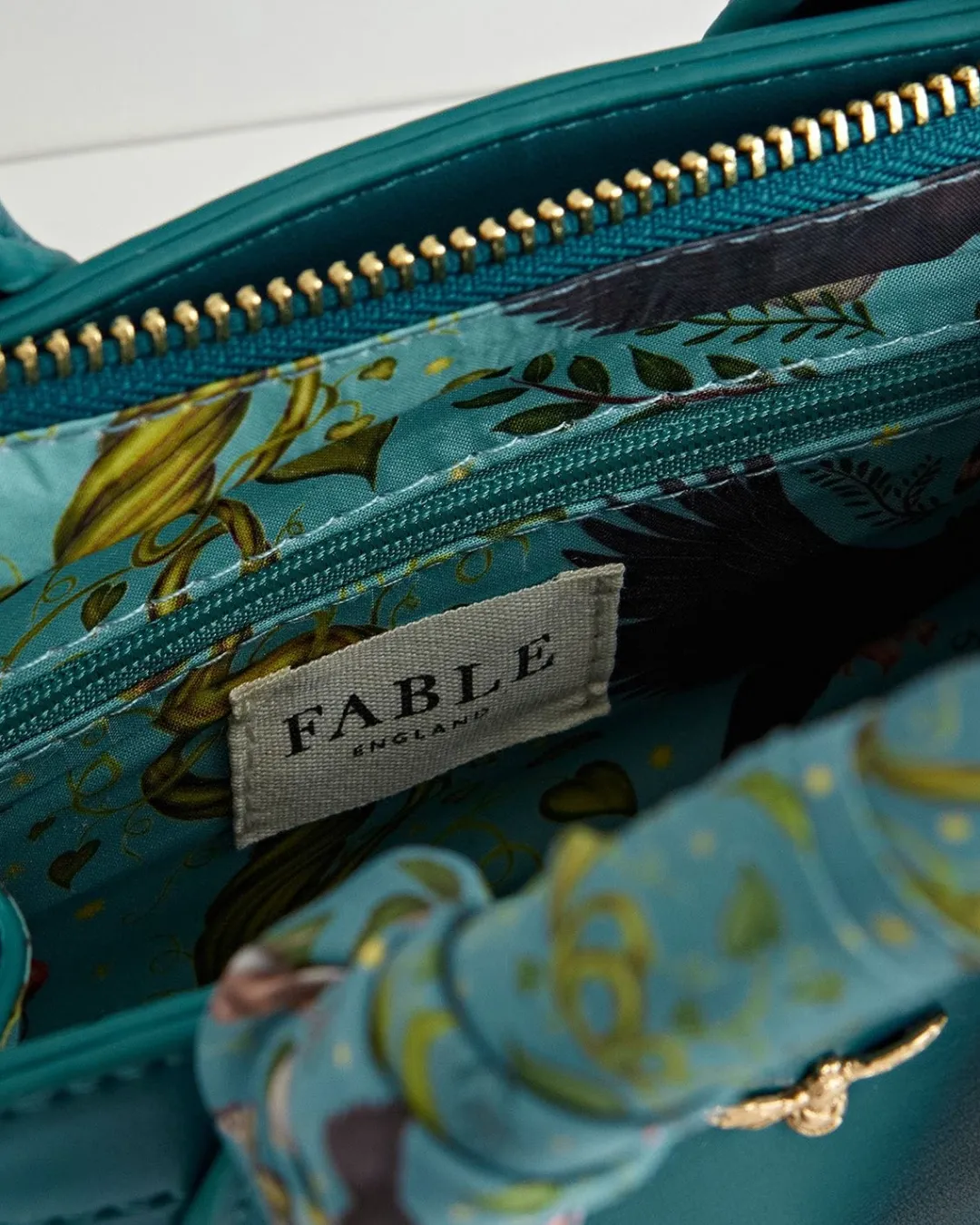 New Fable England Catherine Rowe Into The Woods Small Tote - Teal