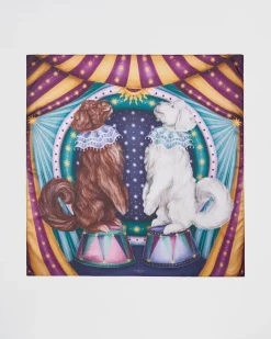 Discount Fable England Catherine Rowe Pet Portraits Doodle Silk Square Scarf