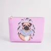 Discount Fable England Catherine Rowe Pet Portraits Pug Pink Cotton Pouch