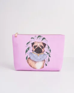 Discount Fable England Catherine Rowe Pet Portraits Pug Pink Cotton Pouch