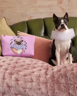 Discount Fable England Catherine Rowe Pet Portraits Pug Pink Cotton Pouch