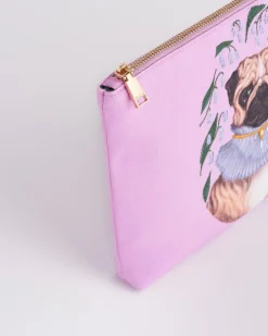 Discount Fable England Catherine Rowe Pet Portraits Pug Pink Cotton Pouch