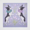 Online Fable England Catherine Rowe Pet Portraits Frenchie Lavender Silk Square Scarf