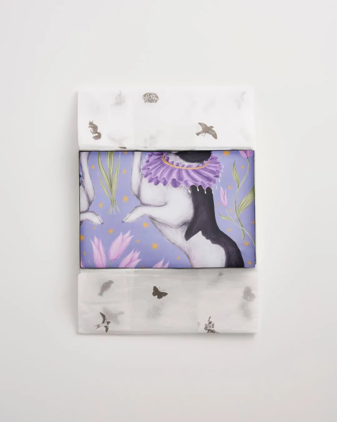 Online Fable England Catherine Rowe Pet Portraits Frenchie Lavender Silk Square Scarf