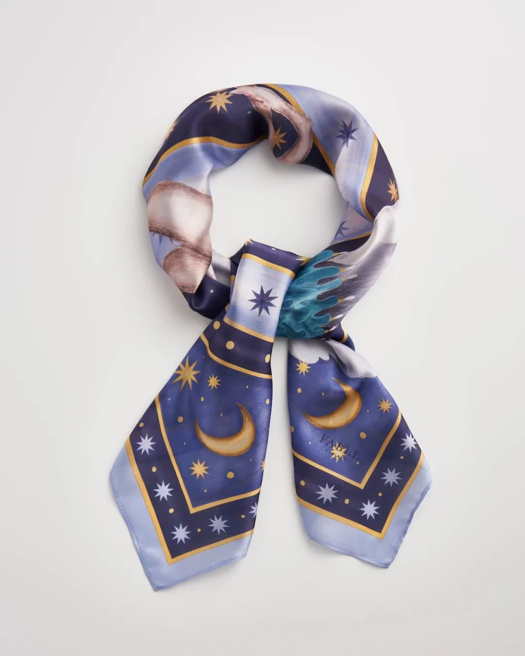 Online Fable England Catherine Rowe Pet Portraits Whippet Blue Silk Square Scarf