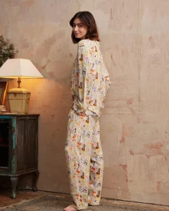 Outlet Fable England Catherine Rowe Pet Portraits Margarita Green Long Pajamas
