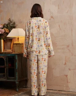 Outlet Fable England Catherine Rowe Pet Portraits Margarita Green Long Pajamas