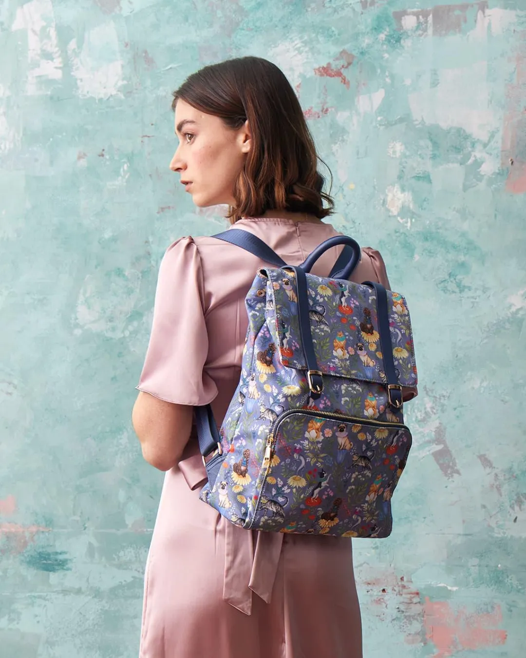 Outlet Fable England Catherine Rowe Pet Portraits Blue Medium Backpack