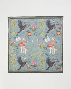 Discount Fable England Catherine Rowe's Into The Woods Square Scarf Teal