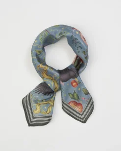 Discount Fable England Catherine Rowe's Into The Woods Square Scarf Teal