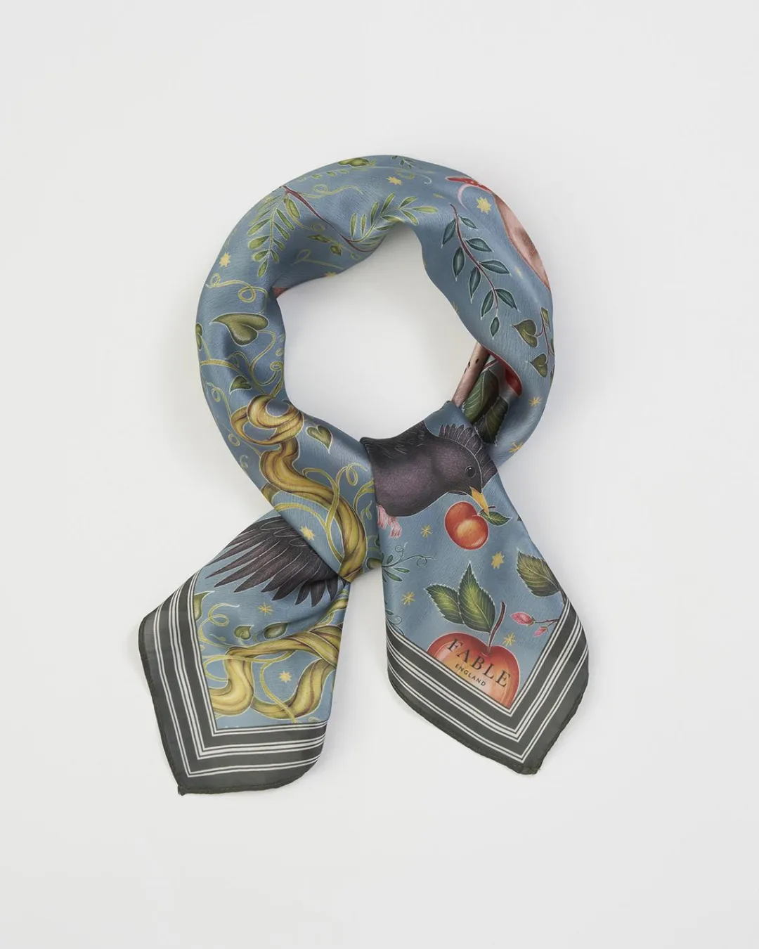 Discount Fable England Catherine Rowe's Into The Woods Square Scarf Teal